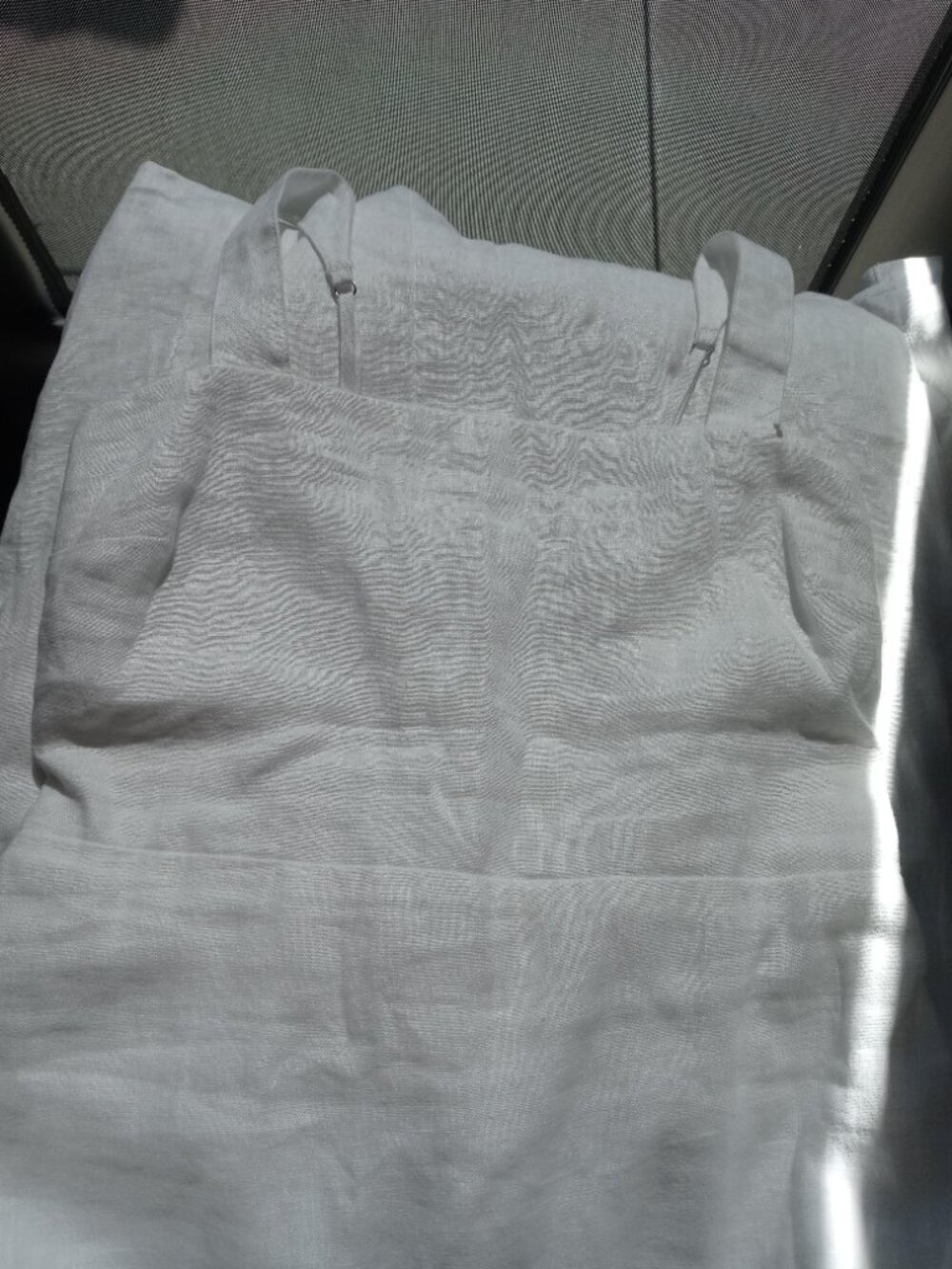 ABERCROMBIE & FITCH linen collection midi dress with side slit in white (S) - Picture 11 of 16